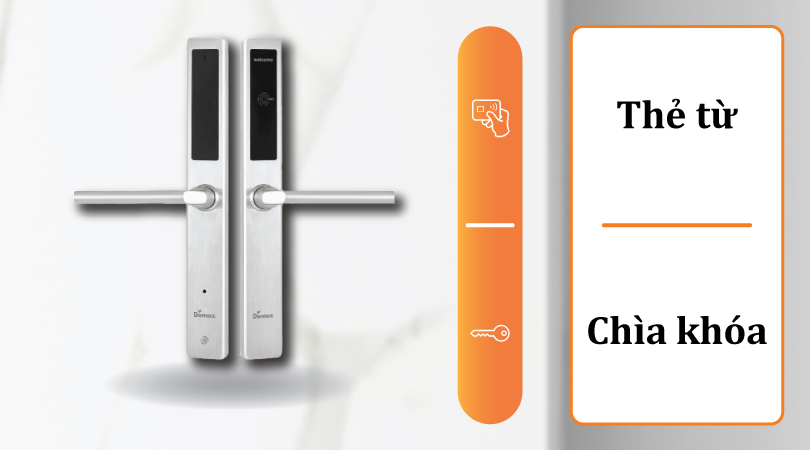 Khóa khách sạn dùng cho cửa nhôm tích hợp đầu lọc thẻ Demax HSL330 SS1 - Cách mở khóa